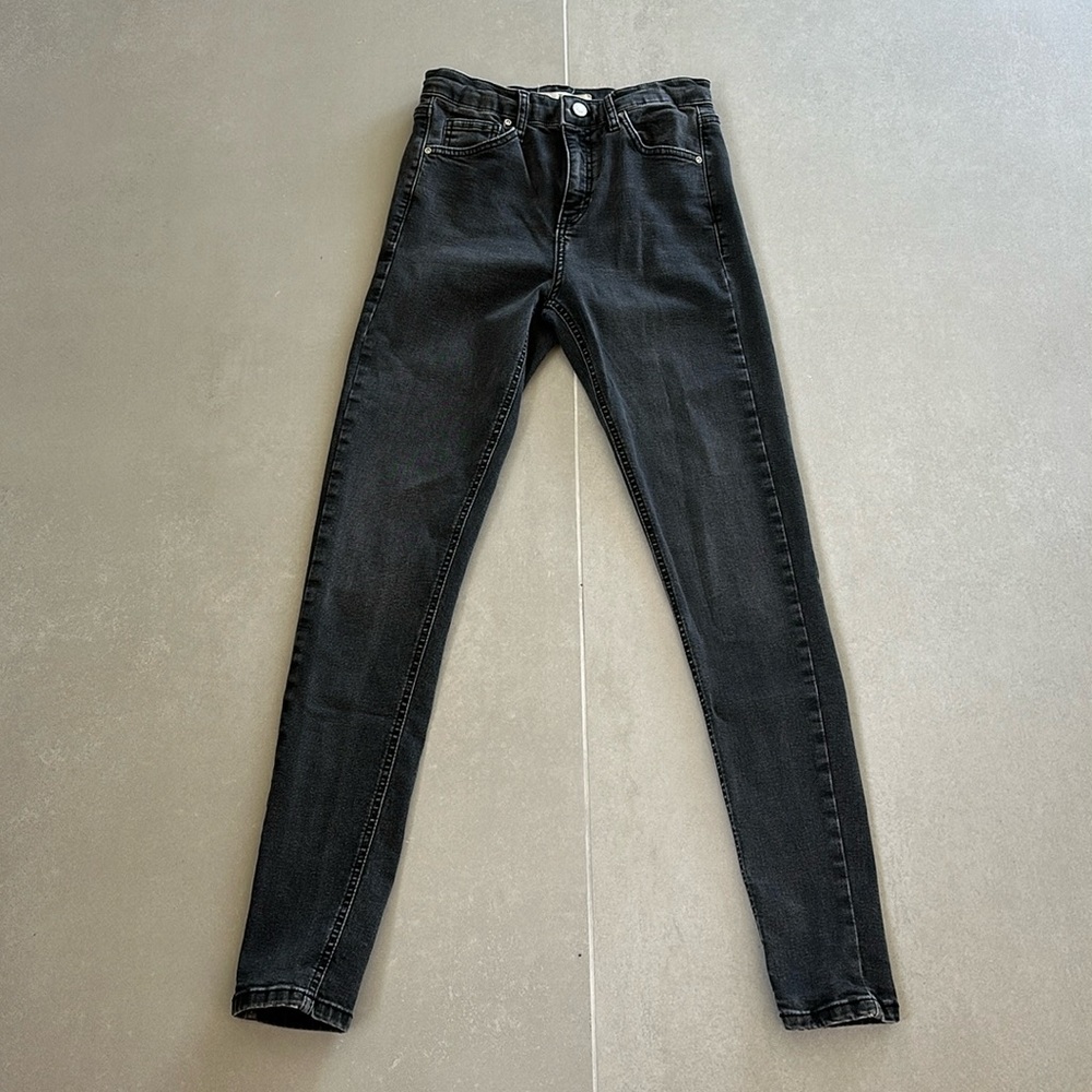 Topshop Moto Jamie Skinny Jeans Gray Size 28